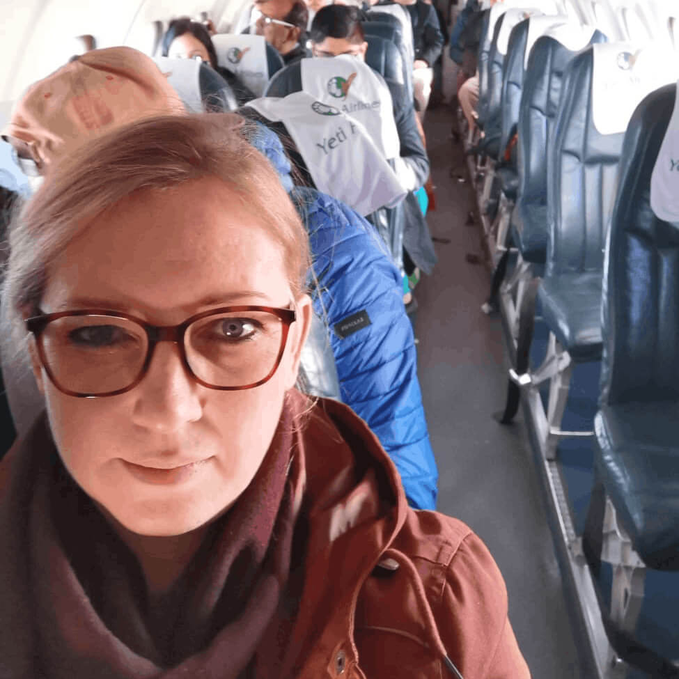 Auf dem Weg nach Nepal - ein langer Flug